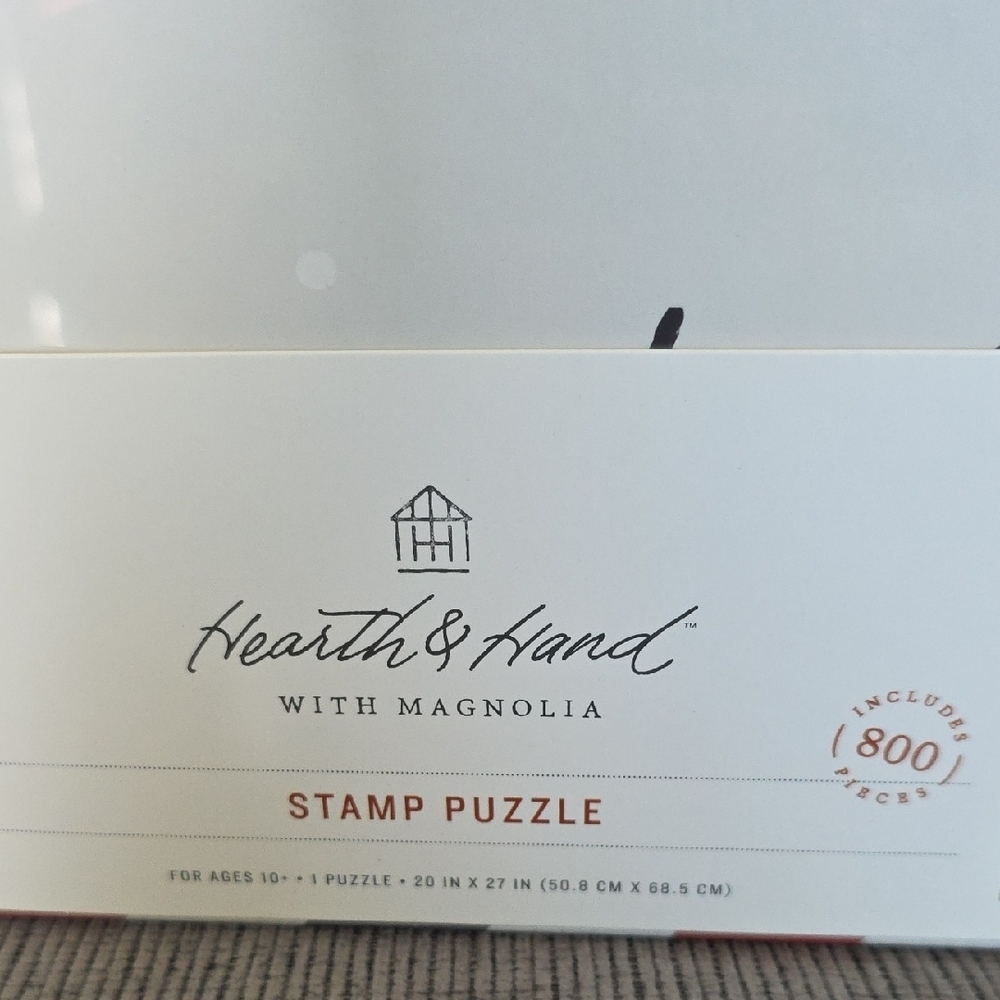 Hearth & Hand 800 Piece Christmas Stamp Puzzle, New In Box, Ages 10+ - Picture 9 of 10